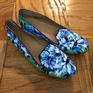J Crew Cara Floral loafer flats